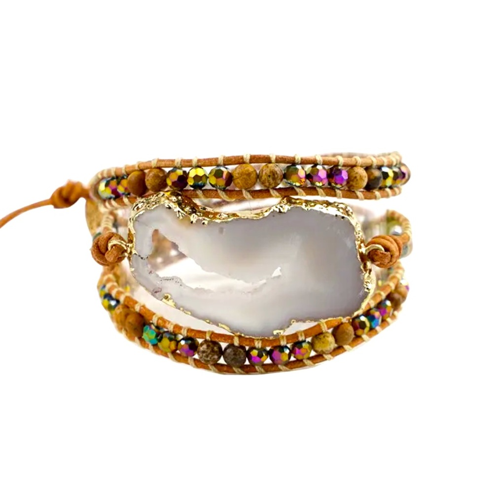 Wrap beaded bracelet